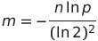 Bloom filter equation