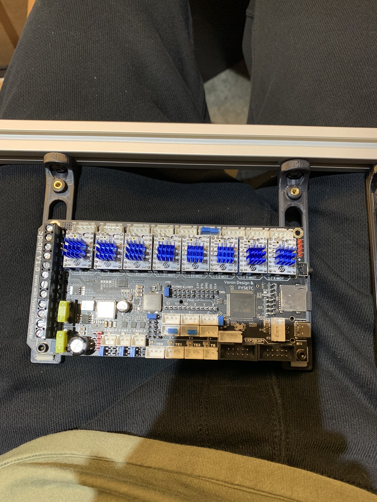 Controller attached to extrusion for alignment