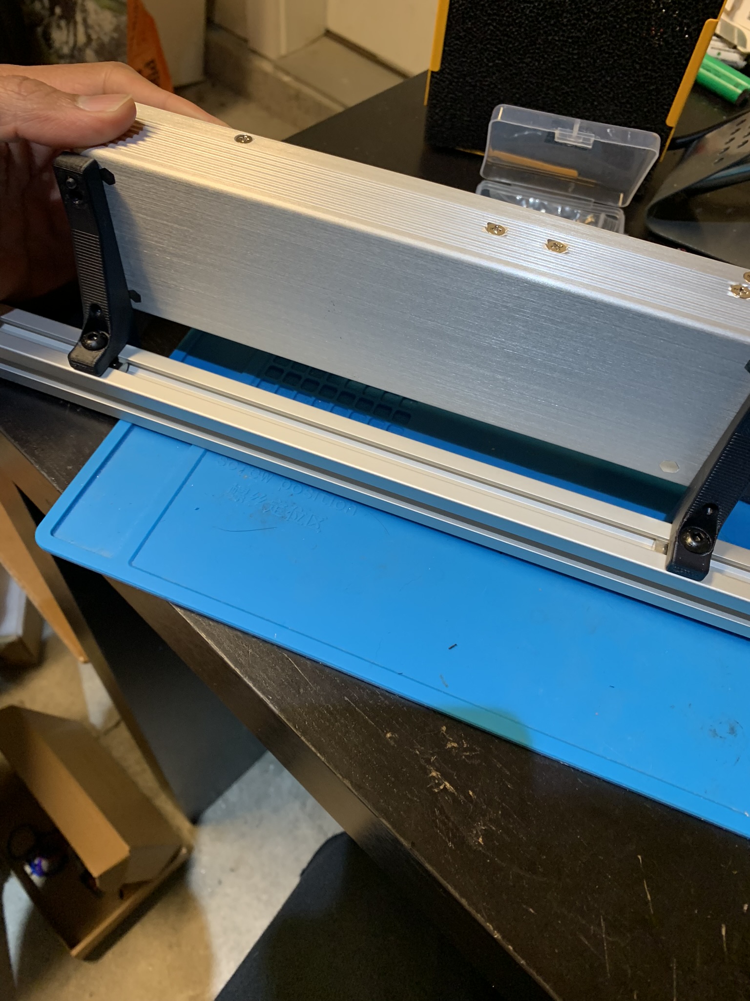 Mounts attached to the extrusion at the side