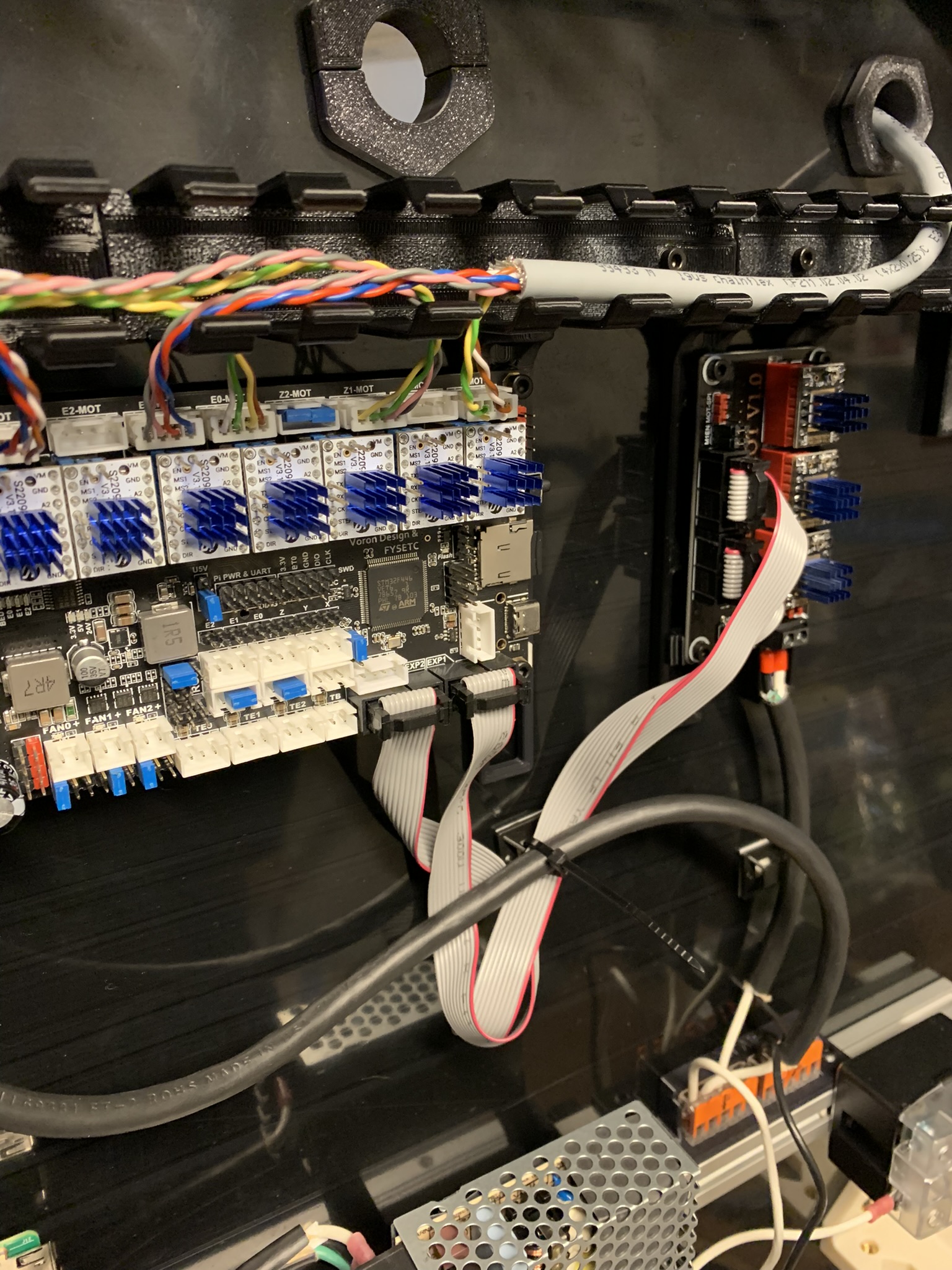 X and Z motor wires plugged into X and E1 of Spider v1.0 controller