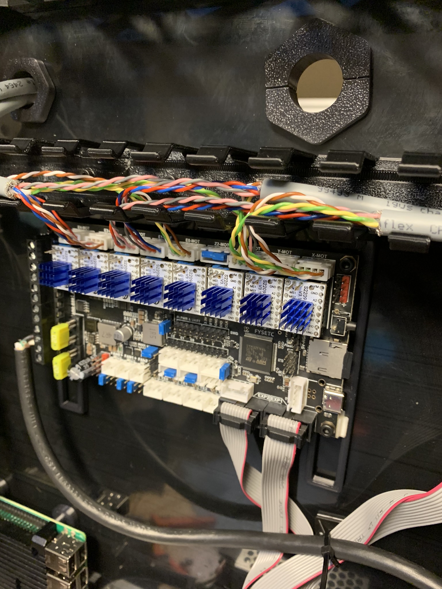 Y and Z1 motor wires plugged into Y and E2 of Spider v1.0 controller